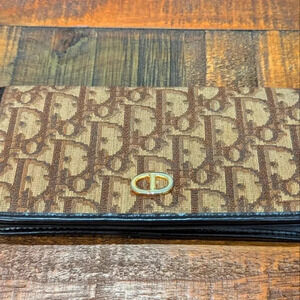 Vintage Christian Dior Monogram Canvas Wallet